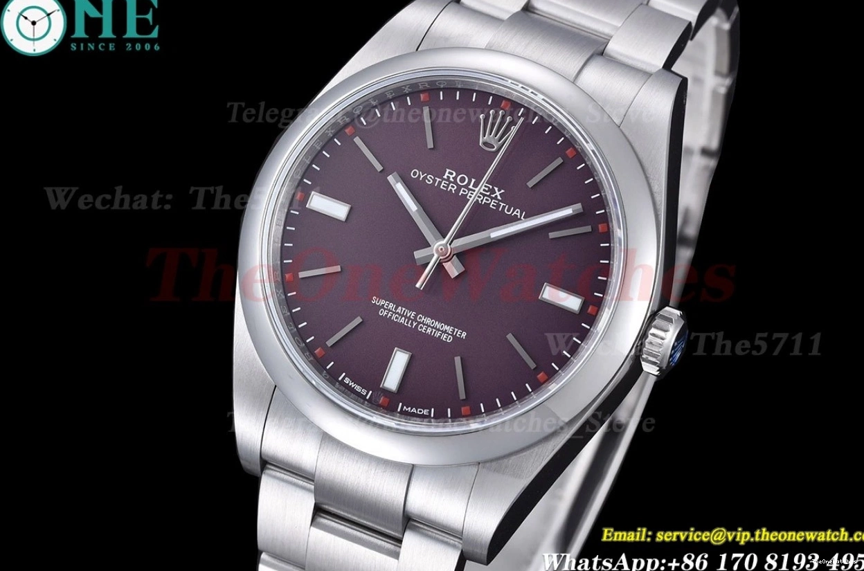 Purple SS Perpetual SS VR3132 114300 EWF Oyster 39mm 0223